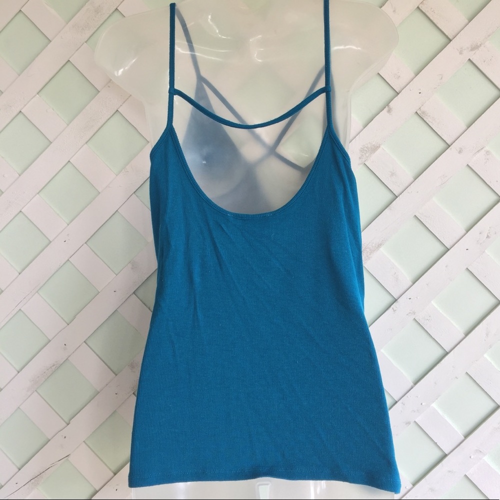 EXPRESS ONE ELEVEN Spaghetti Strap Ribbed Tank - Picture 4 of 8